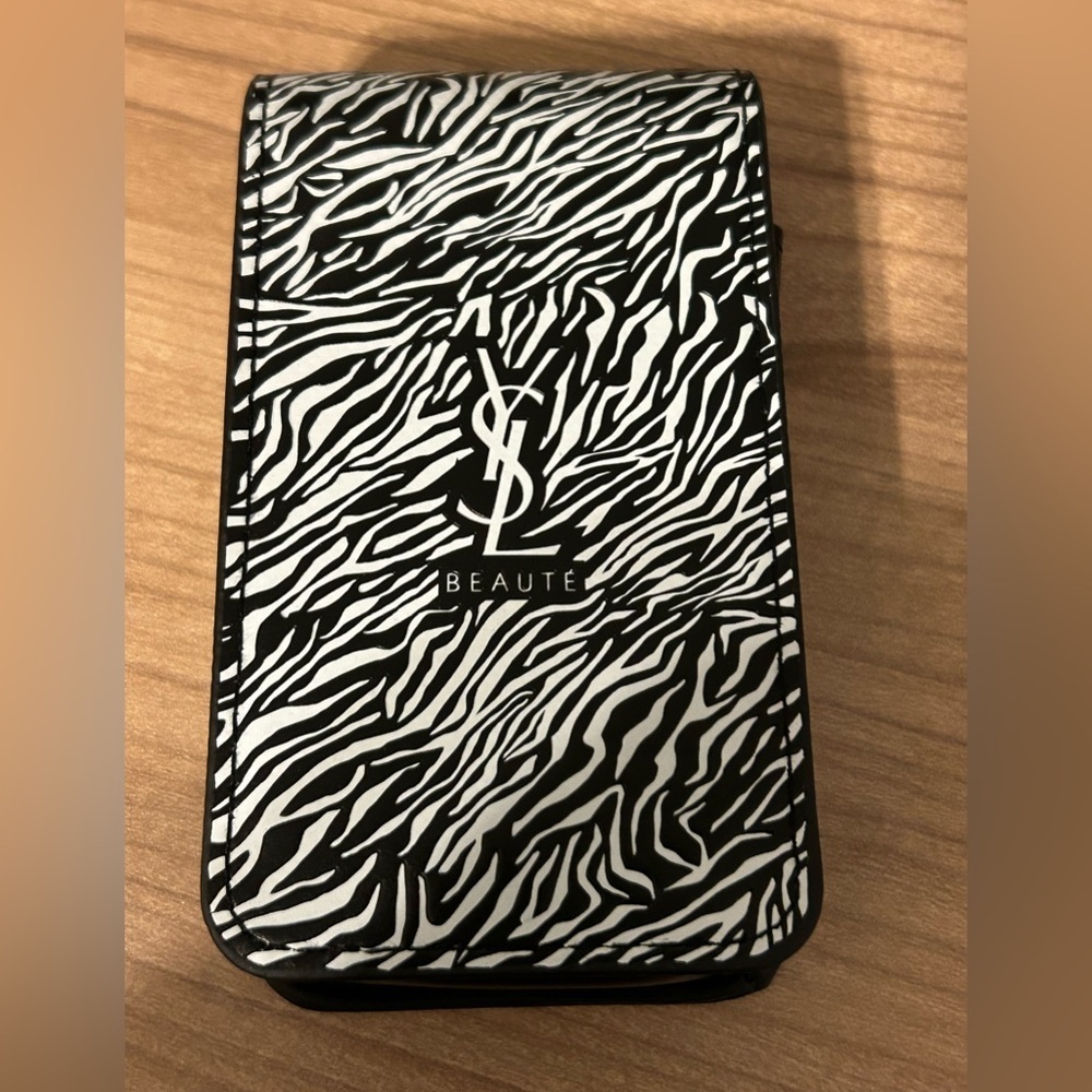 YSL Yves Saint Laurent Zebra Pattern Lipstick Bag - Picture 1 of 9